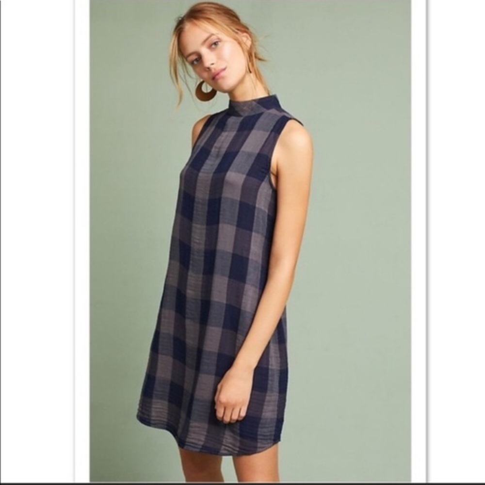 Anthropologie mock neck sleeveless dress